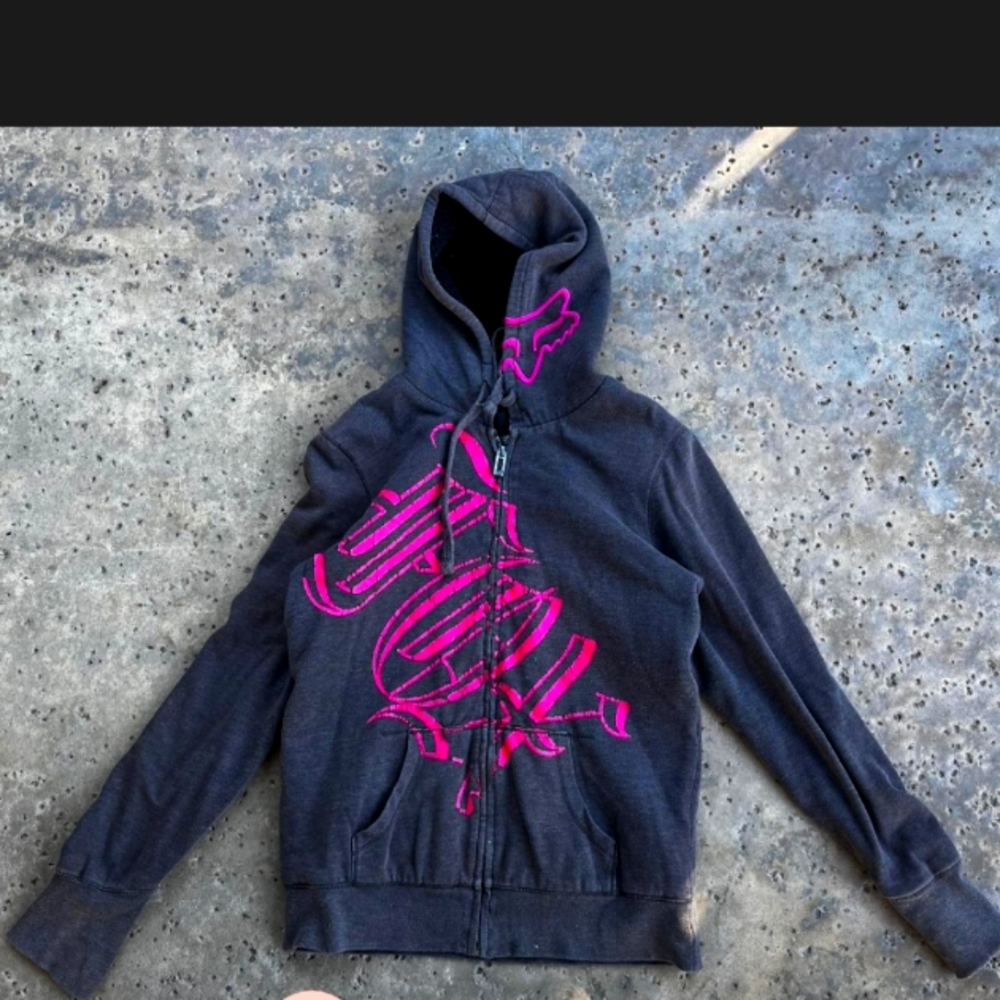Grey Fox Racing Jacket With Hot Pink Lettering - Picture 2 of 7